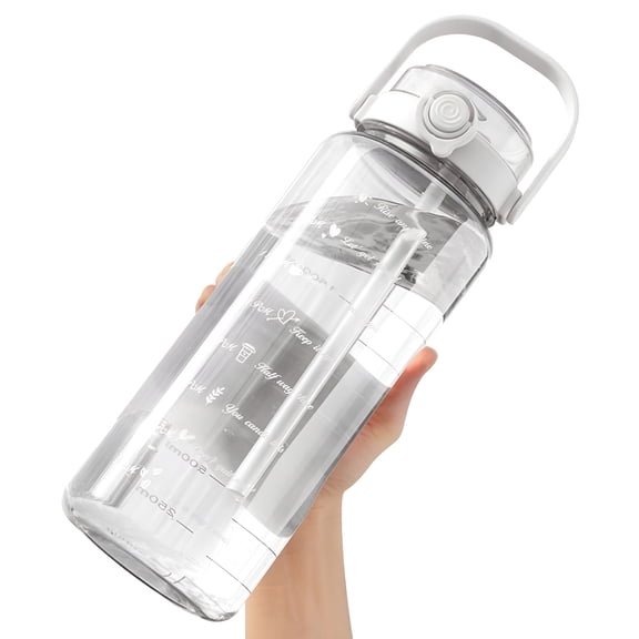ACDANC 64oz Water Bottles with Straw and Marker, Large Plastic Water Bottle 2L Water Jug Bottle for Gym, Sports, Workout