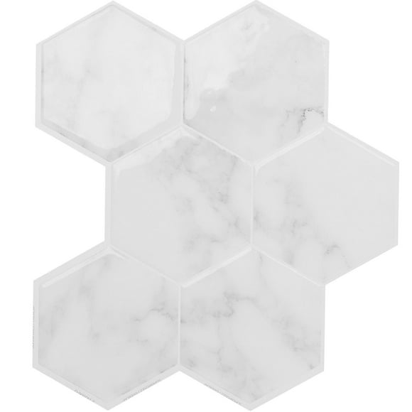 Smart Tiles Tuiles autocollante murale, Hexa Yule, Pqt-4, 9.56in x 10.61in
