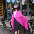 thumbnail image 5 of harmtty Ethnic Style All-match Solid Color Cotton Linen Women Soft Long Scarf Shawl,Purple, 5 of 8