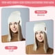thumbnail image 3 of Gorros para mujer, blanco Gorros de invierno para mujer Gorro de punto con puños Gorro de invierno suave Gorro de invierno para actividades al aire libre en clima frío en invierno (blanco) 52-60 CM, 3 of 4
