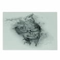 thumbnail image 1 of Skull Cutting Board, Contemporary Illustration of Smokey Grungy Dark Horror Style Devil Evil Print Art, Decorative Tempered Glass Cutting and Serving Board, in 3 Sizes, by Ambesonne, 1 of 2