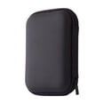 thumbnail image 2 of EVA Travel Cable Organizer Bag, TOUMENY Shockproof Portable Digital Accessory Storage Case, Hard Shell Data Cable Charger Earphone USB Drive Holder for Commuting Business Trip, Black, 2 of 7