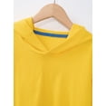 thumbnail image 5 of Haitryli Kids Girls Hooded Pullover Long Sleeve Solid Cotton Casual Hoodies Sweatshirts 3-12 Yeras Yellow 130, 5 of 7