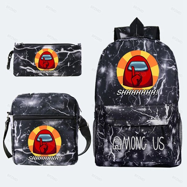 Mochila 3D Game Among Us para niños y niñas Bolsa Escolar dibujos animados