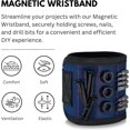 thumbnail image 2 of Magnetic Tool Belt, Magnetic Wristband for Fixing Screws - with Strong Magnets, Made of Magnetic Polyester with Lightweight Strong Magnets, Perfect Birthday Gift for Men (Blue), 2 of 6