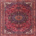 thumbnail image 1 of Ahgly Company Indoor Square Traditional Raspberry Purple Medallion Area Rugs, 6' Square, 1 of 6