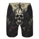 thumbnail image 3 of Balery Vintage Winged Rose Skull Traje de Baño Estilo Hawaiano para Hombre, Shorts de Secado Rápido con Bolsillos-3X-Large, 3 of 6