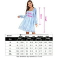 thumbnail image 5 of Women's Long Sleeve Casual Solid Dresses Babydoll Mesh Midi Dress, 5 of 5