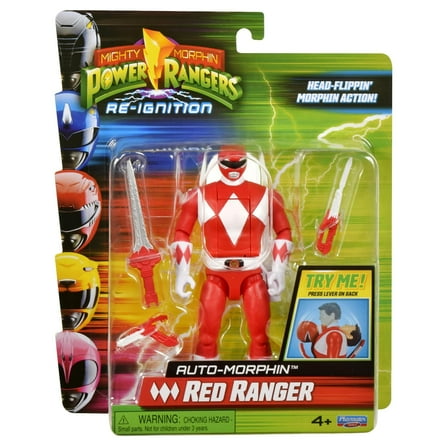 Mighty Morphin Power Rangers RED RANGER Auto-Morphin Action Figure