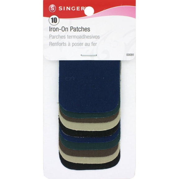 Singer Iron-On Iron-On Patches, Dark Colors, 10 Ct (2 pack) (Bundle)