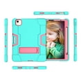 thumbnail image 2 of Allytech iPad Air 5 Case 2022, iPad Air 4 Case 2020, Heavy Duty Protection Shockproof Build In Kickstand Pencil Holder Kids Friendly Case for Apple iPad Air 5th 4th Generation, BlackAqua/Rose, 2 of 7