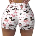 thumbnail image 2 of Salouo Dachshund Dog Puppy Print Women's Athletic Shorts,Booty Shorts Biker Shorts High Waisted Elastic Workout Shorts for Yoga Gym Running Sports-XX-Large, 2 of 8