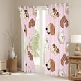 thumbnail image 3 of Homewish Cartoon Puppy Dog Black Out Curtains,Kawaii Dog Paw Curtains Pack of 2 (42x63 Each),Pink Brown Bedroom Curtains For Girl Kids,Breathable Home Decor, 3 of 6