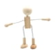 thumbnail image 3 of Muñeca de dibujos animados,Muñeca de madera de juguete para niños pequeños Diversión ,Aprendizaje temprano Montessori para niños y niñas,Juguetes de dibujos animados Linda muñeca, 3 of 8