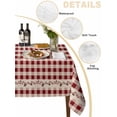 thumbnail image 2 of Country Star Plaid Table Cloth, Retro Red American Farm Barn Berry Waterproof Tablecloth for Square Tables, Reusable Washable Fabric Table Cover for Restaurant Kitchen Dining Tables 60"x60", 2 of 6