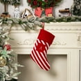 thumbnail image 4 of Beautynvta Christmas Stockings with Initials, Letter A Embroidered Xmas Stockings, Red White Striped Knitted Xmas Stockings for Fireplace Holiday Party Family Decor, 4 of 6