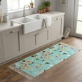 thumbnail image 6 of Area Rug with Tassels 2' x 5', Abstract Map Cartoon Animals Kitchen Runner Rug for Hallway Bedroom Throw Rugs, Blue Ocean Cloud Palm Tree Soft Door Mat for Bathroom Entrance Living Room, 6 of 9