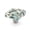 Green/Blue, variant on Schaub And Company 34 Ice 1-1/2" Modern Designer Glass Square Glam Luxury Cabinet Knob