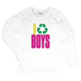 thumbnail image 5 of I Recycle Boys Puff Print Women's Long Sleeve T-shirt Funny Dating App Humor Single Independent Heart Breaker Relationship, 5 of 7