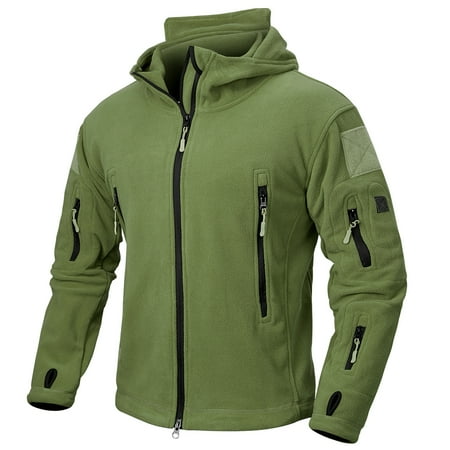 Men s Warm Tactical Winter Sport Military Fleece Hooded Hiking Hunting Jacket
