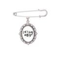 thumbnail image 1 of Let'S Stay In Bed Quote Handwrite Brooch Pin Dress Shirt Shawl Clips, 1 of 3