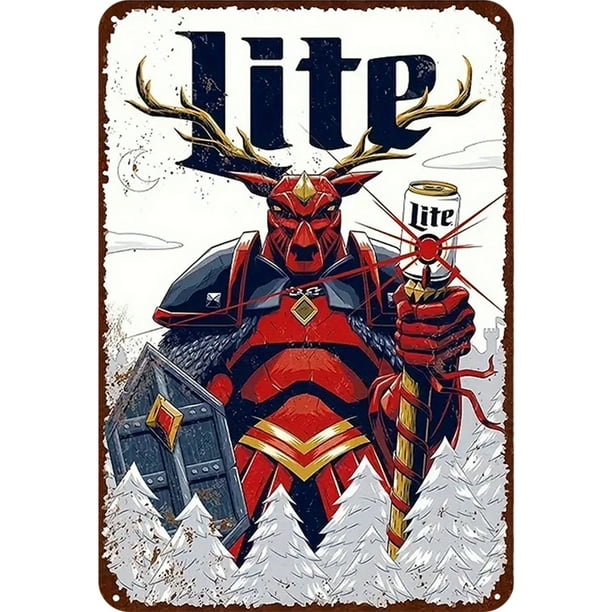 Placa de Metal Vintage de hierro cerveza Lite pintura rectangular Wdftyju decoración artística 20x30cm