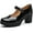 Black, variant on DADAWEN Women's Chunky Mid-Heel Platform Mary Jane Closed Toe Work Pumps Oxfords Dress Shoes 6.5 US