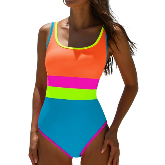 Traje de baño de una pieza popvil 2025 Tummy Control para mujer