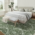 thumbnail image 2 of Haperlare Vintage Floral Distressed Rugs for Living Room Washable Non Slip Area Rugs Forest Green Stain-Resistant Rugs for Dining Room 9'x12', 2 of 7