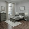 thumbnail image 5 of Max & Lily Twin Bed Frame with Panel Headboard, Modern Farmhouse Solid Wood Platform Bed, 5 of 6