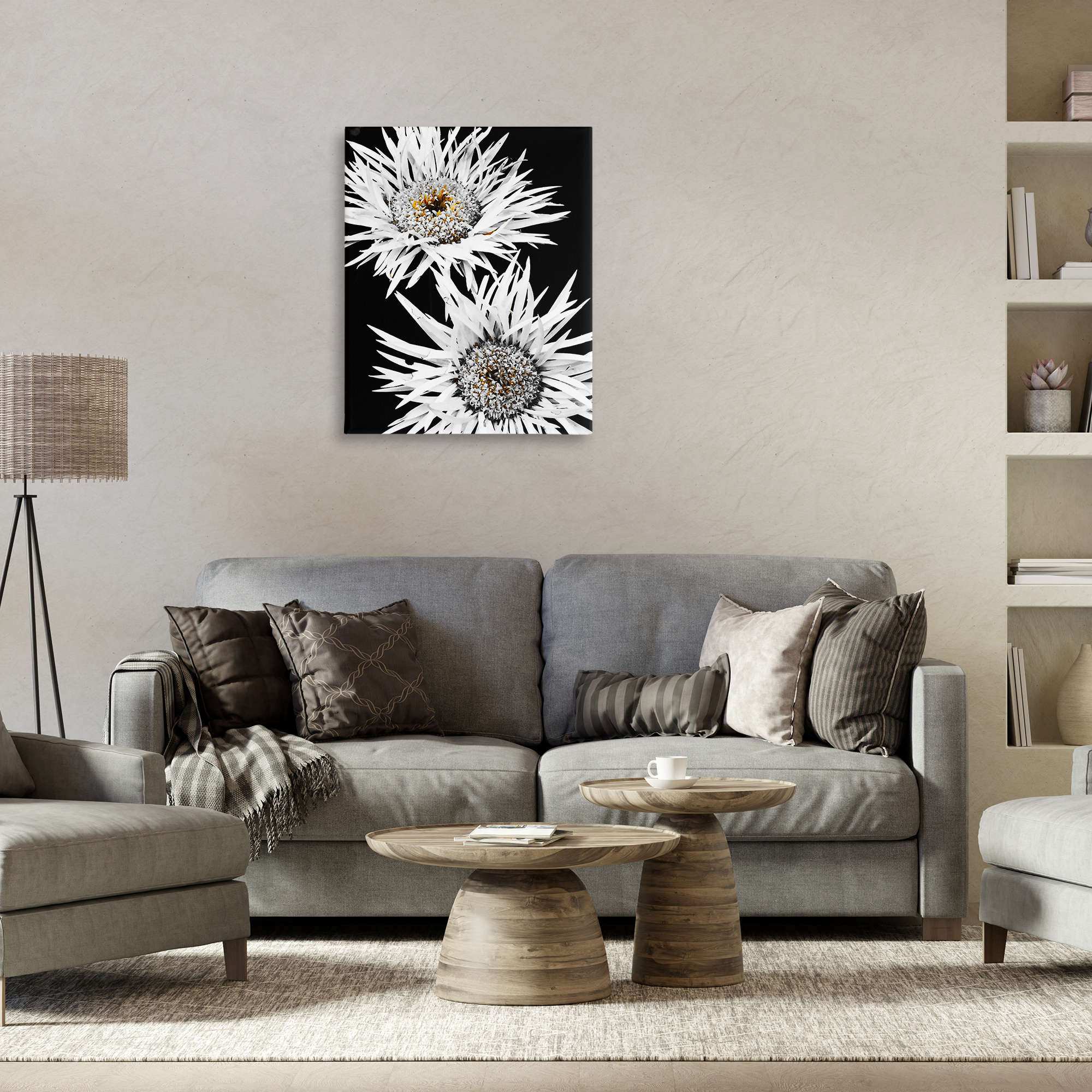Stupell Industries Bold Contrast Flower Buds Plants & Flowers Painting Wrapped Canvas Art Print Wall Art, 24 x 30