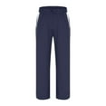 thumbnail image 6 of Zedker Mens Pants Sweat Pants Men Colorblock Drawstring Waisted Waisted Loose Track Pants with Pockets Navy S, 6 of 8