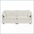 thumbnail image 5 of Modern 3-Piece Chenille Sectional Sofa Set – 3-Seat, Loveseat, Single – Extra Deep Seat for Living Room | White | Chenille | Cushion Back, 5 of 10