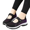 thumbnail image 2 of Women's Breathable Mesh Walking Shoes Adjustable Hook and Loop Strap Non Slip Lightweight Casual Comfort Sneakers 38, 2 of 5