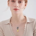 thumbnail image 5 of YAFEINI November Birth Flower Necklace Jewelry Chrysanthemum with Yellow Quartz Healing Stone Necklace for Women Sterling Silver Gifts for Mom Daughter Birthday (11-November), 5 of 5