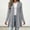 Gray, variant on Women's Cardigan Sweaters Open Front Peplum Swing Hem Long Sleeve Ribbed Knit Lightweight Coats Casual Fall Winter Flowy Tops for Shopping Travel Black L