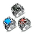 thumbnail image 4 of GKNET Punk Mens Stainless Steel Biker Crystal Dragon Claw Ring For Men Size 7-15-Black-8, 4 of 9