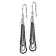 thumbnail image 2 of Nightfall Sterling Silver & Black Rhodium-Plated Chain Dangle Earrings, 2 of 3