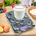 thumbnail image 7 of High Precision Digital Kitchen Scale Tempered Glass Food Scale Multifunction Scale Small Kitchen Appliances Silver Flowers Pattern, 7 of 7