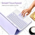 thumbnail image 4 of Detachable Bluetooth Keyboard Case with Multi-Touch Trackpad & 2.4G Wireless Mouse for 2025 Lenovo Idea Tab Plus 12.1" / Tab K12, Round Keys,Purple, 4 of 7