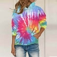 thumbnail image 2 of Dyegold Woman's Hoodies Weekly Deals Athletic Winter Casual Sweater Long Sleeve Hooded Lightweight Shirts Vintage Teen Girls Graphic Pullover Fleece Trendy Outfits Ladies Tie Dye Ombre Hoodie, 2 of 4