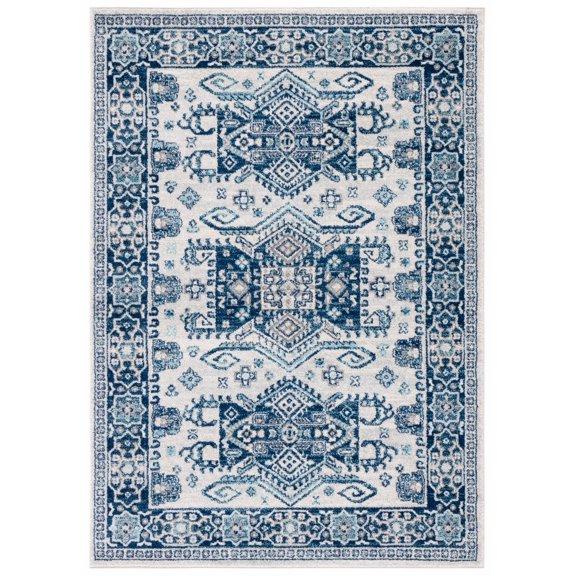 SAFAVIEH Tulum Justina Traditional Area Rug, 4' x 6', Ivory/Blue