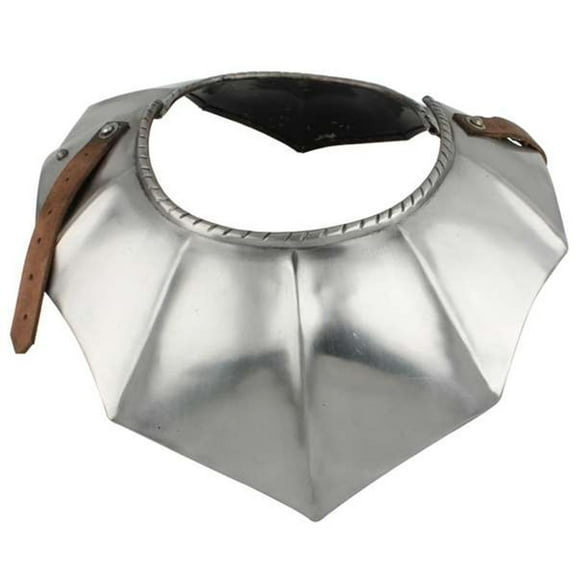 Armory Replicas Medieval German Gothic Armor Gorget | Handcrafted 16 Gauge Steel with Shiny Finish