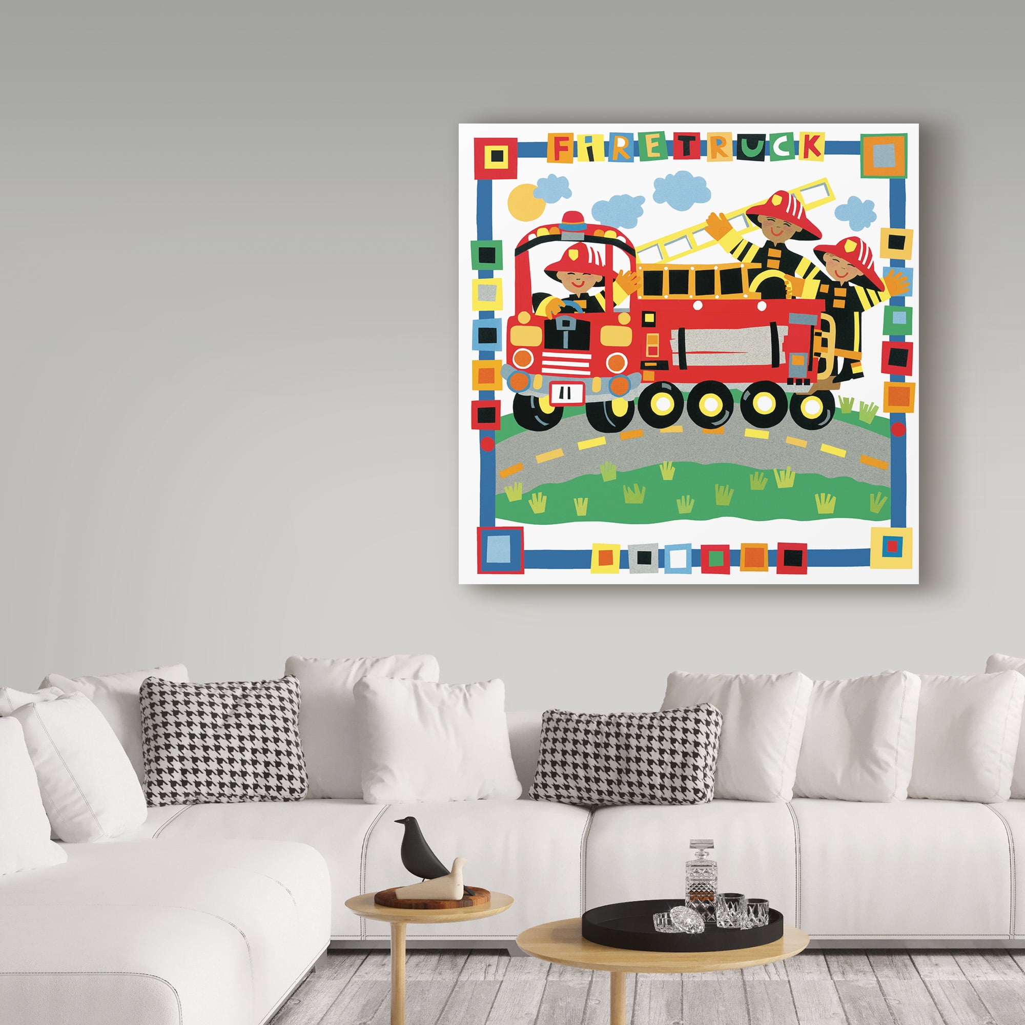 Trademark Fine Art 'Firetruck' Canvas Art by Cheryl Piperberg