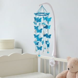 Butterfly Mobile pour berceau Fille Carillons éoliens pour bébé Lit bébé  Papillons dans les nuages Bébé Nursery Décoration de berceau pour filles