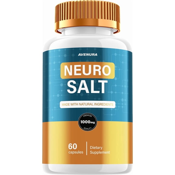 Neuro Salt Capsules – NeuroSalt Natural Blend Memory Focus Support Supplement, 1 Pack, 60 Capsules