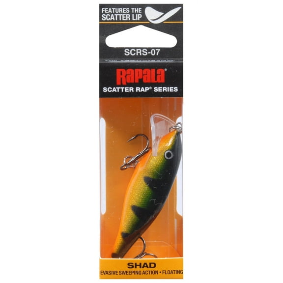 Rapala Scatter Rap Shad Fishing Lure 2.75 Inch 1/4oz Perch