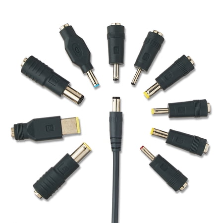 ONN 90W LAPTOP CHARGER WITH 10 INTERCHANGEABLE TIPS, 10FT POWER CORD, FOR HP, DELL, LENOVO, GREY