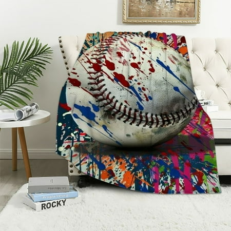 Pratyus Sports Throw Blanket for Sofa Couch Cottagecore Room Decor All Seasons Flannel Material Blanket Gift 40x50in