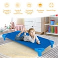 thumbnail image 6 of Costway Pack of 6 Kids Stackable Naptime Cot 52'' L x 23'' W Daycare Rest Mat Blue, 6 of 11